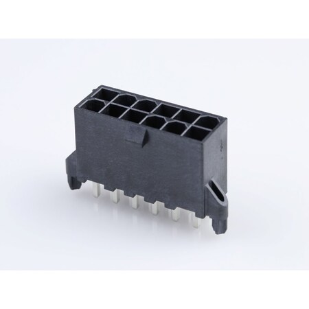 Molex Rectangular Power Connector, 12 Contact(S), Male, Solder Terminal, Receptacle 462070012